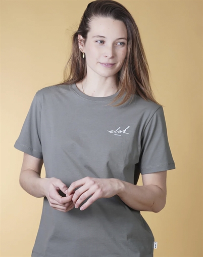 Elsk - Signed Basic Womens Casual T-shirt - Castor Gray